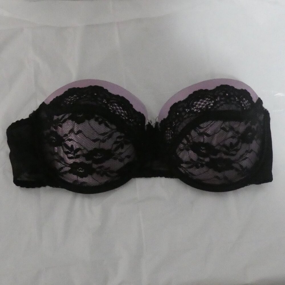 BLACK FUCHIA By Secret Lace LLC | 36B | Elegant Black Lace Underwired Bra